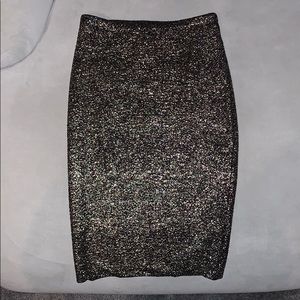 sparkling pencil skirt